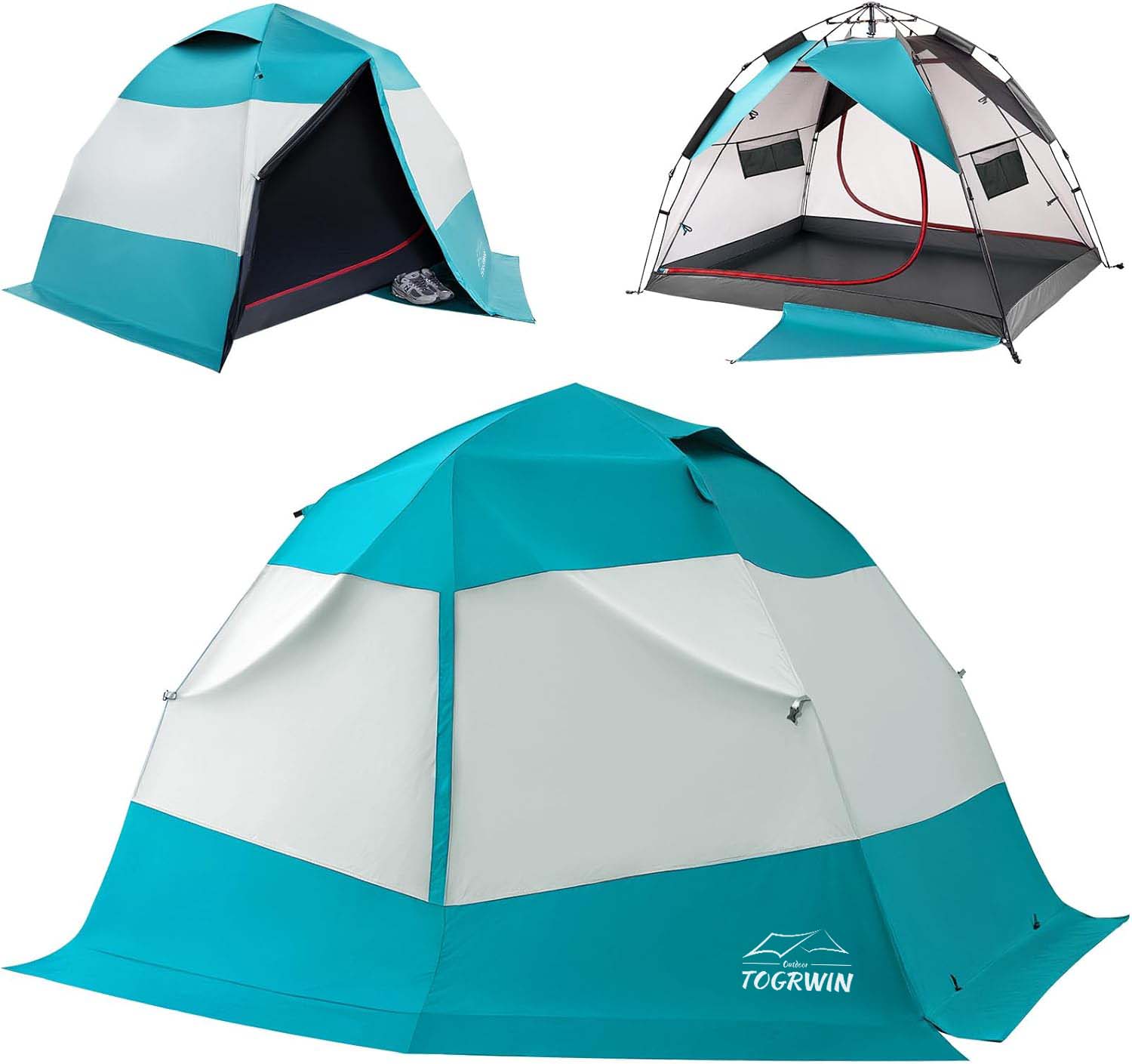Torgwin Camping Tent 2 Person, водонепроникний та затемнення подвійного шару спливають відкритий намет